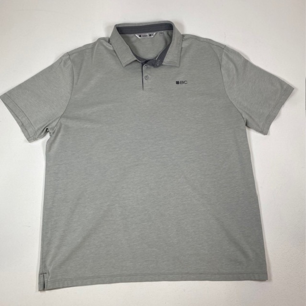 Black Clover XXL Gray Stretch Golf Polo Shirt Short Sleeve Mens‎ BC Logo